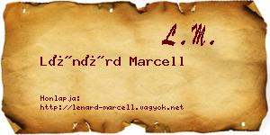 Lénárd Marcell névjegykártya