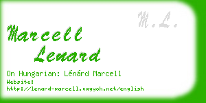 marcell lenard business card