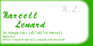 marcell lenard business card